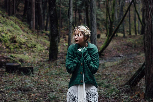 Cover Image for Dwell. Photography @ 6 Bits Storybooks. This is Hannah wearing "Linden".