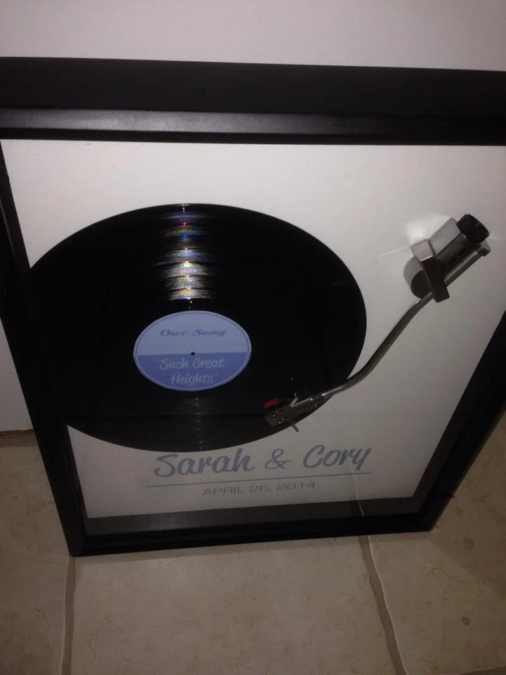 Wedding Present: First Dance Song Record Sculpture