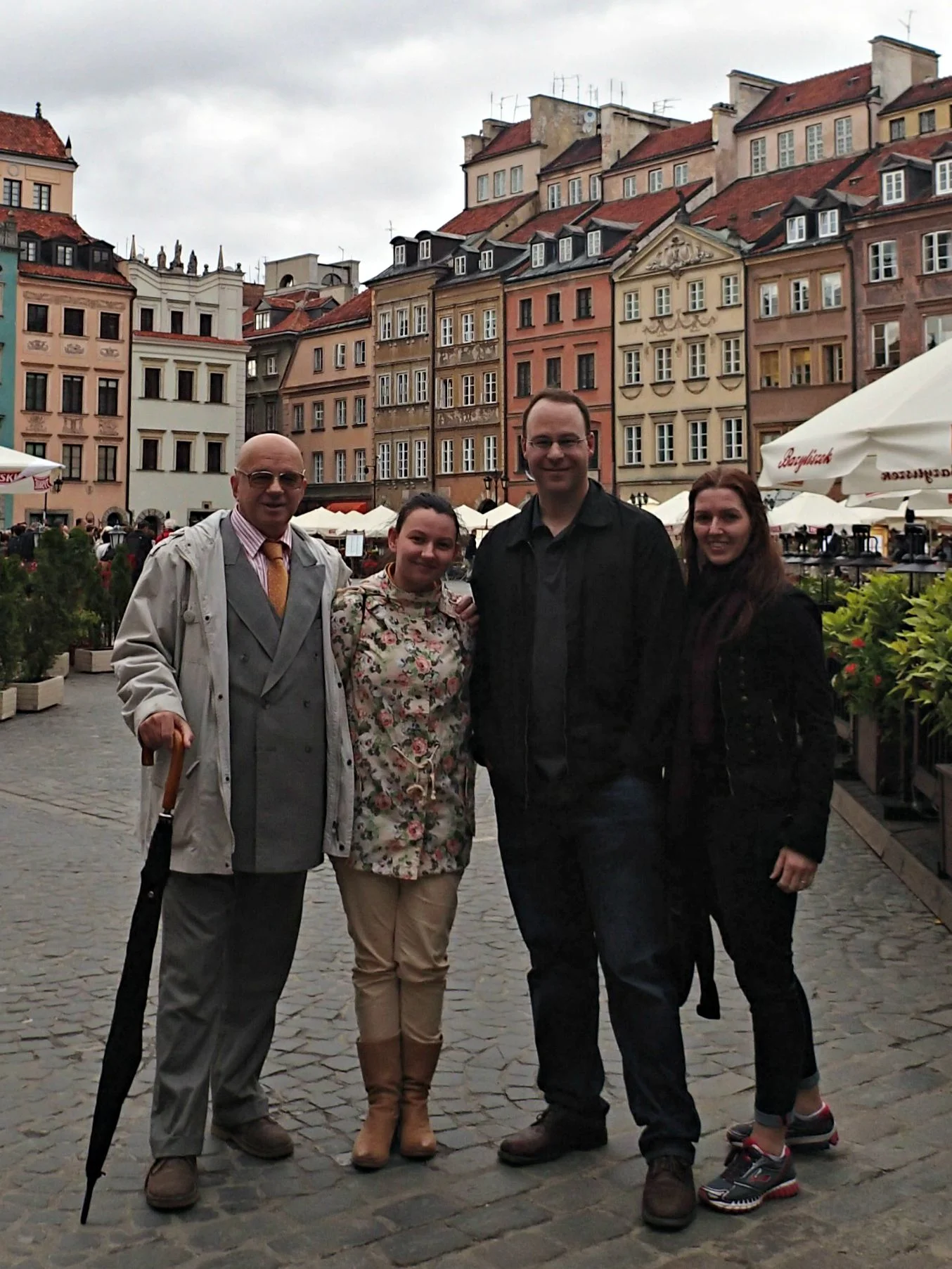 Standing in front of the Old Town (a UNESCO heritage site). From left to right: Stefan, Agata (a descendant of my great grandmother's sister), my brother, Doug and his wife, Karyn.
