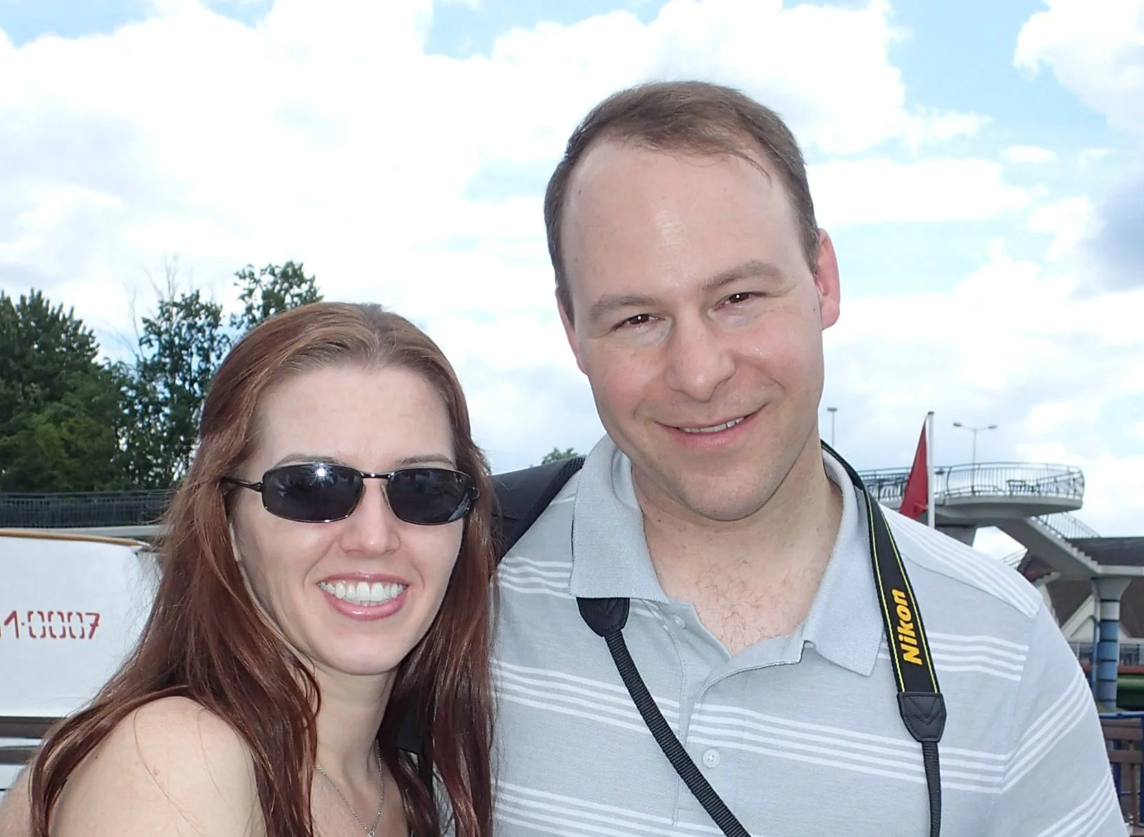 Well, hello Doug and Karyn! That good looking couple is my sister-in-law and brother patiently waiting to board a boat.