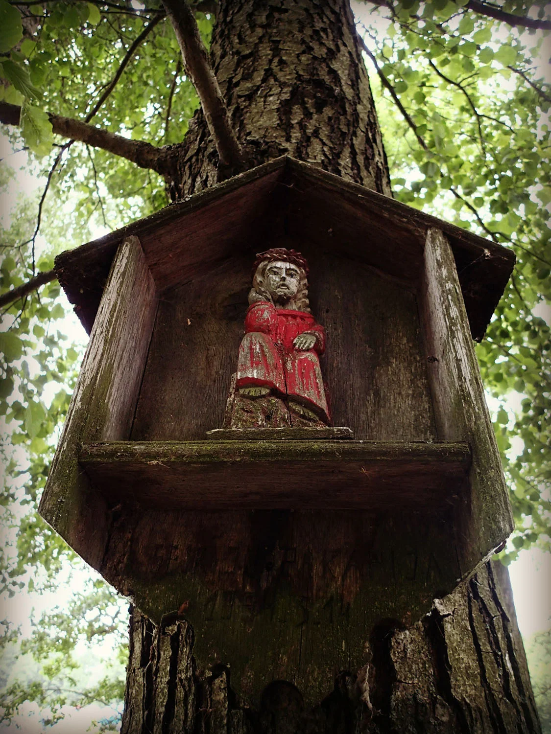 Just a wee Jesus up in a little house in a tree.