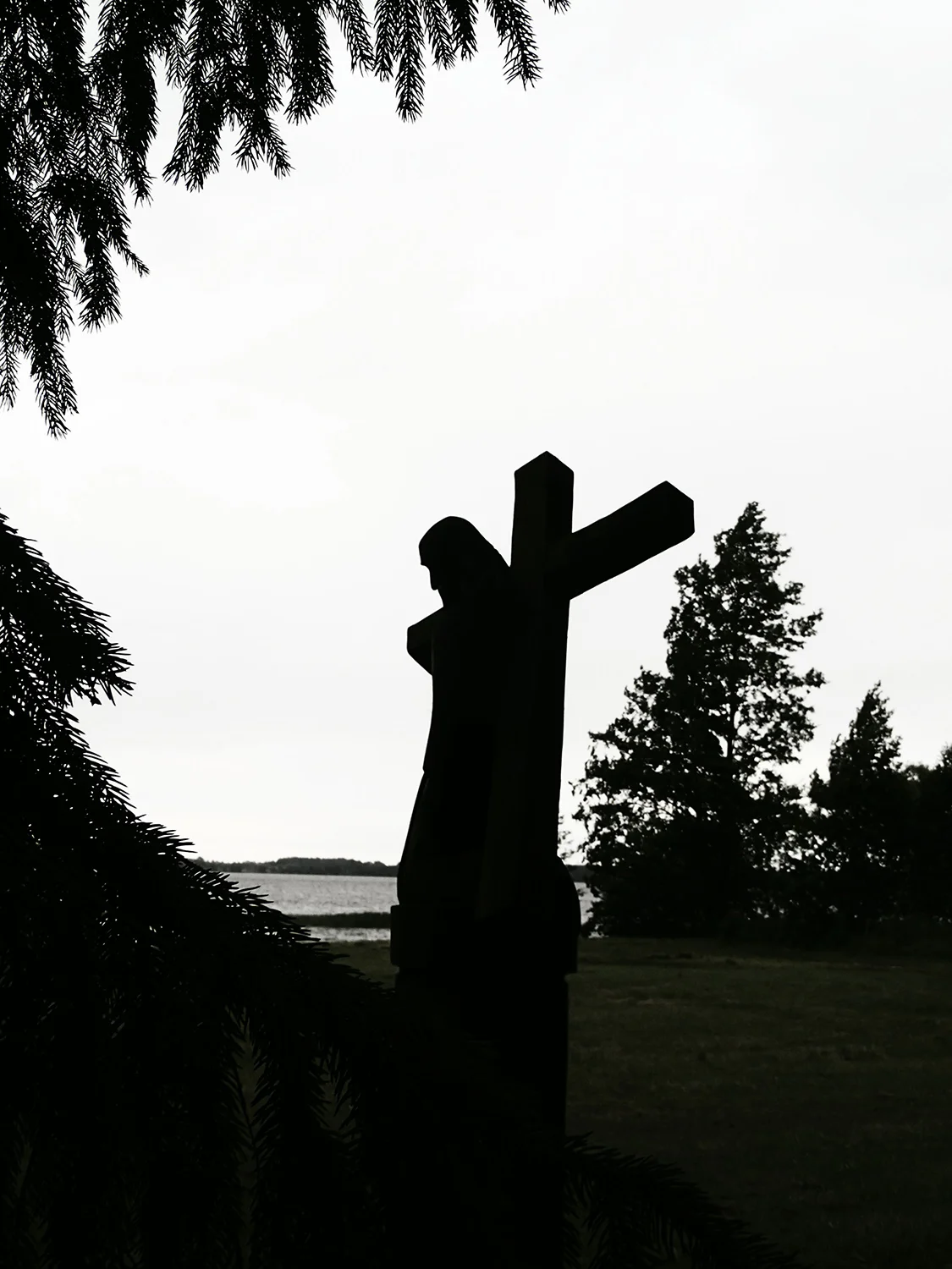 It's not often you stumble upon a larger than life sculpture of Jesus carrying a cross.