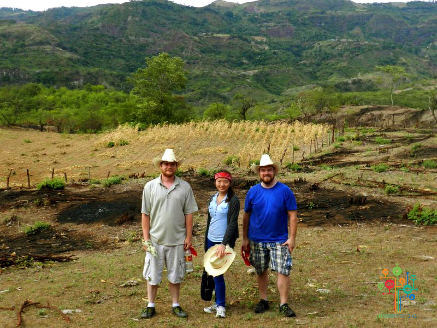 Members of the Team Stand in the Honduran Fields