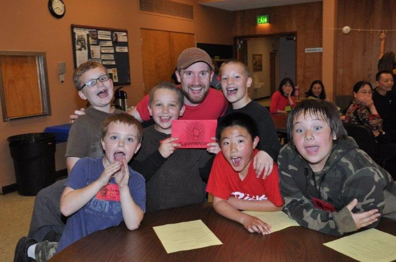 Boys at kids camp class