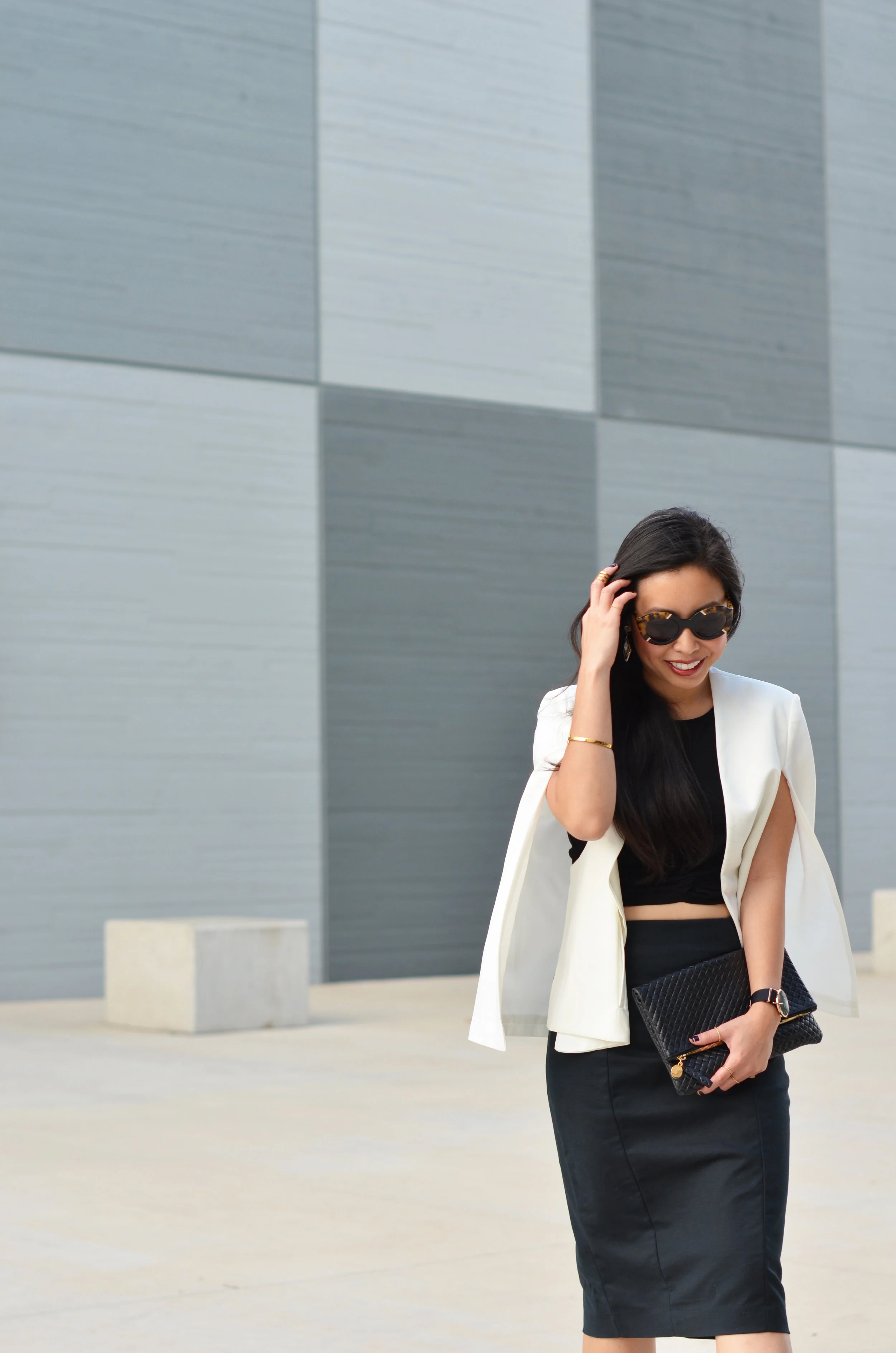 blazer dress with cape
