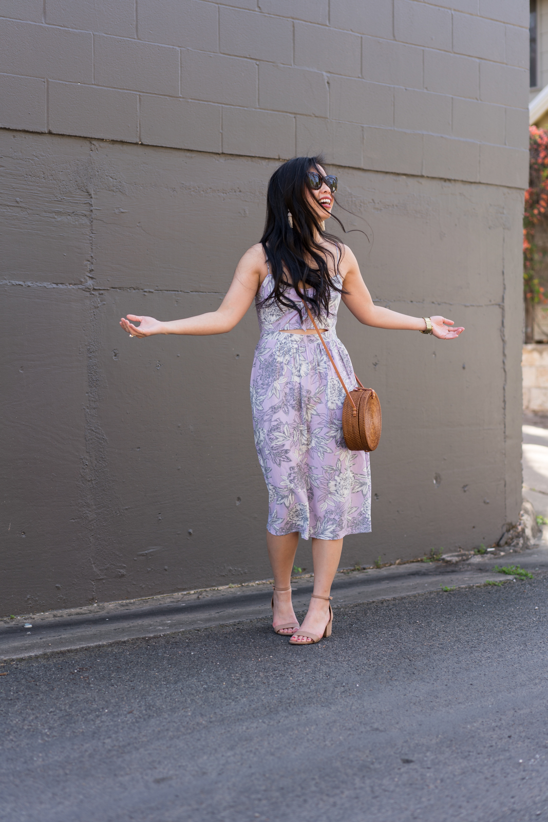 the floral cut out dress — janna doan