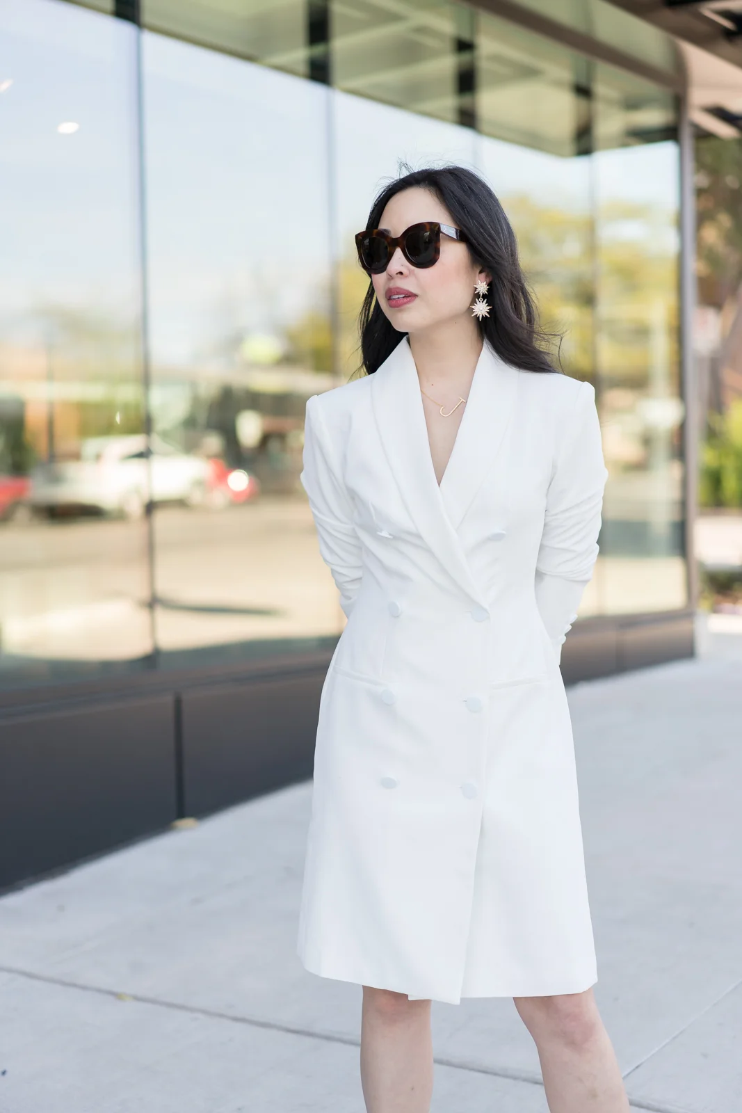 maggy london tuxedo dress