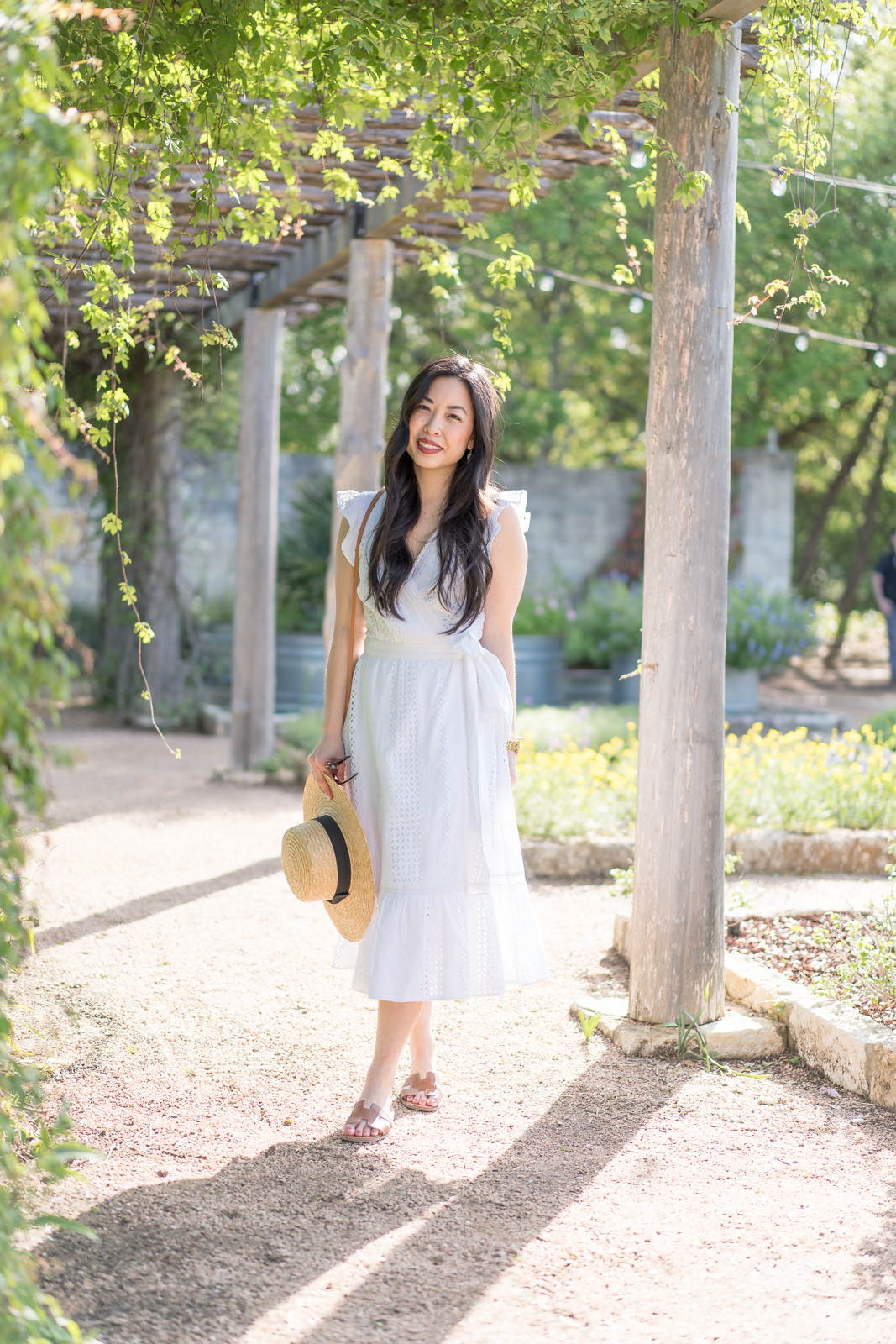 the eyelet wrap dress — janna doan