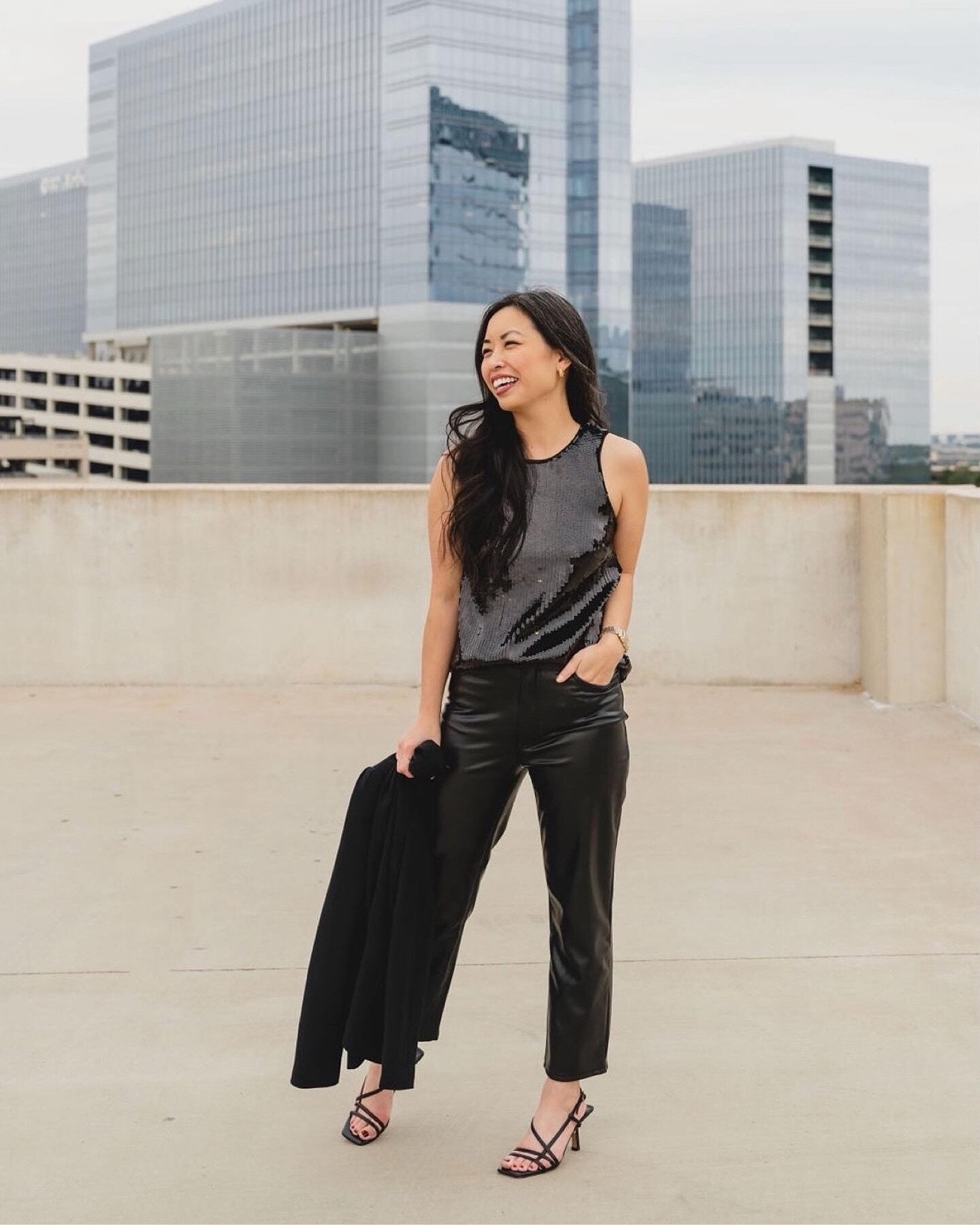 10 Ways To Style The Faux Leather Leggings From The #NSALE - Mia