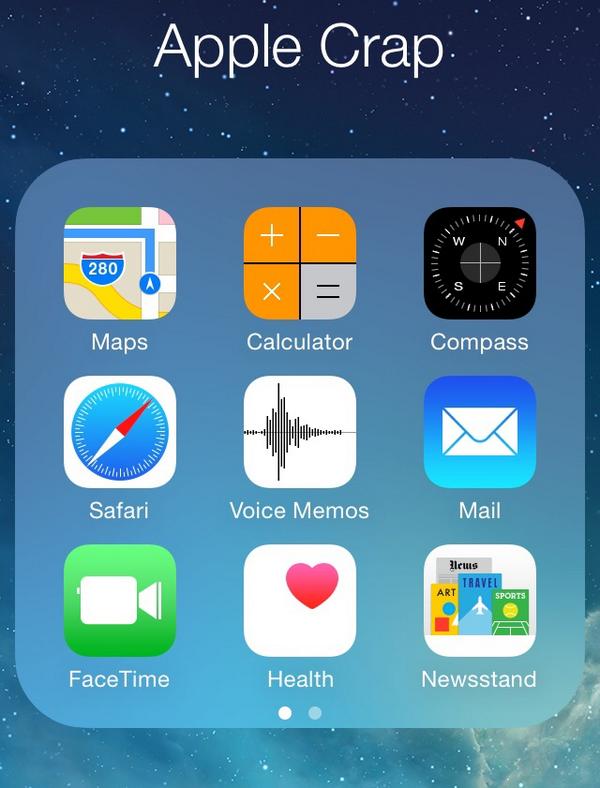 That folder we all have. Although it might have another aim: Apple Crap, Apple Junk, Crapple