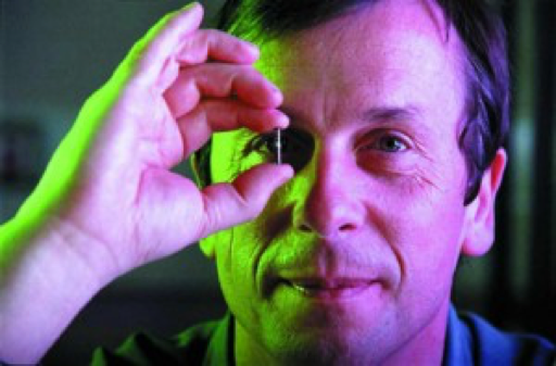 Professor Kevin Warwick with his RFID Chip
