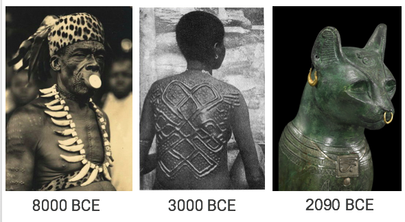 Lip disks, scarification & piercings have been practised for millennia 