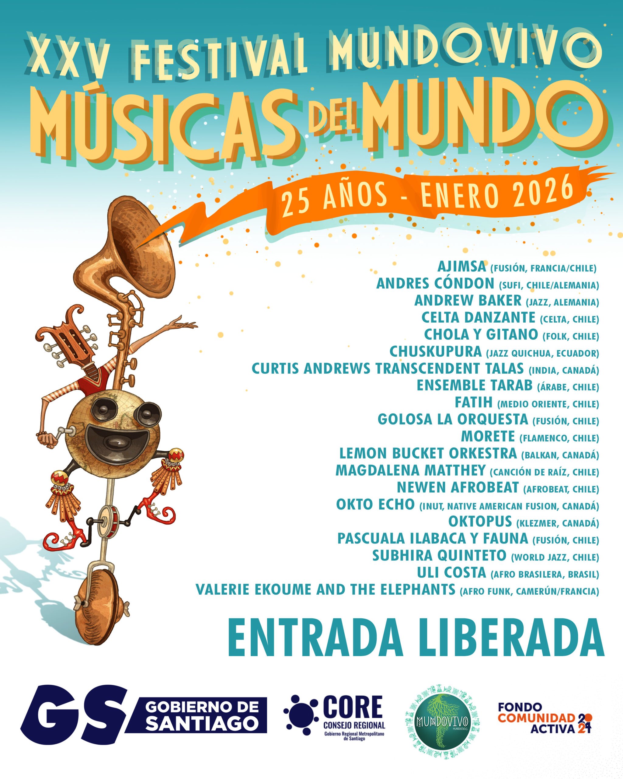 XXV Festival Musicas del Mundo - Mundovivo - MATUCANA CULTURAL CENTER 100, santiago, chile
