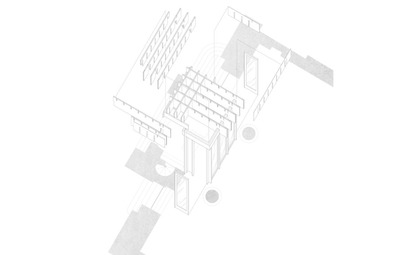 The new structure has been inserted directly beneath the clock tower; this position would originally have been occupied by the pulpit, and the ends of the structural beams of the lobby roof are tucked within residual pockets left in the masonry walls, thereby avoiding any fixings to the Category A-listed building. Doors leading from the entrance lobby into the main volume of the building are located to either side rather than straight ahead, establishing a circulatory route and providing a modern interpretation of the entrance vestibule, or narthex, common to many church buildings of the time. Structural Engineer: David Narro Associates