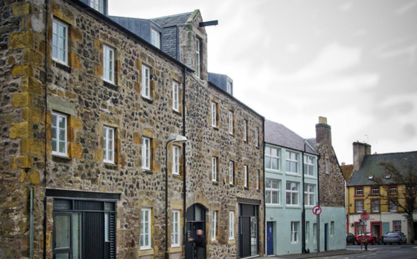 Oliver Chapman Architects were commissioned by Whiteadder Developments and East Lothian Housing Association to Convert the derelict former maltings into 14 affordable low energy modern apartments.