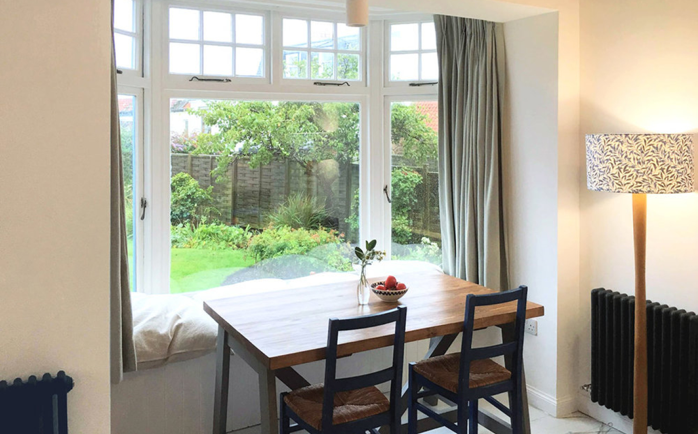 The cottage’s interesting quirks and original features were retained throughout: a defunct press cupboard in what was previously the bathroom was brought back into everyday use as kitchen storage; the floor boards were taken up to allow new joists and insulation to be fitted before being carefully relaid and painted; and ironmongery reused from existing doors and windows. New fittings and finishes were selected with simplicity in mind, bringing the cottage into the 21st century while remaining sympathetic to the property’s rich history and character.