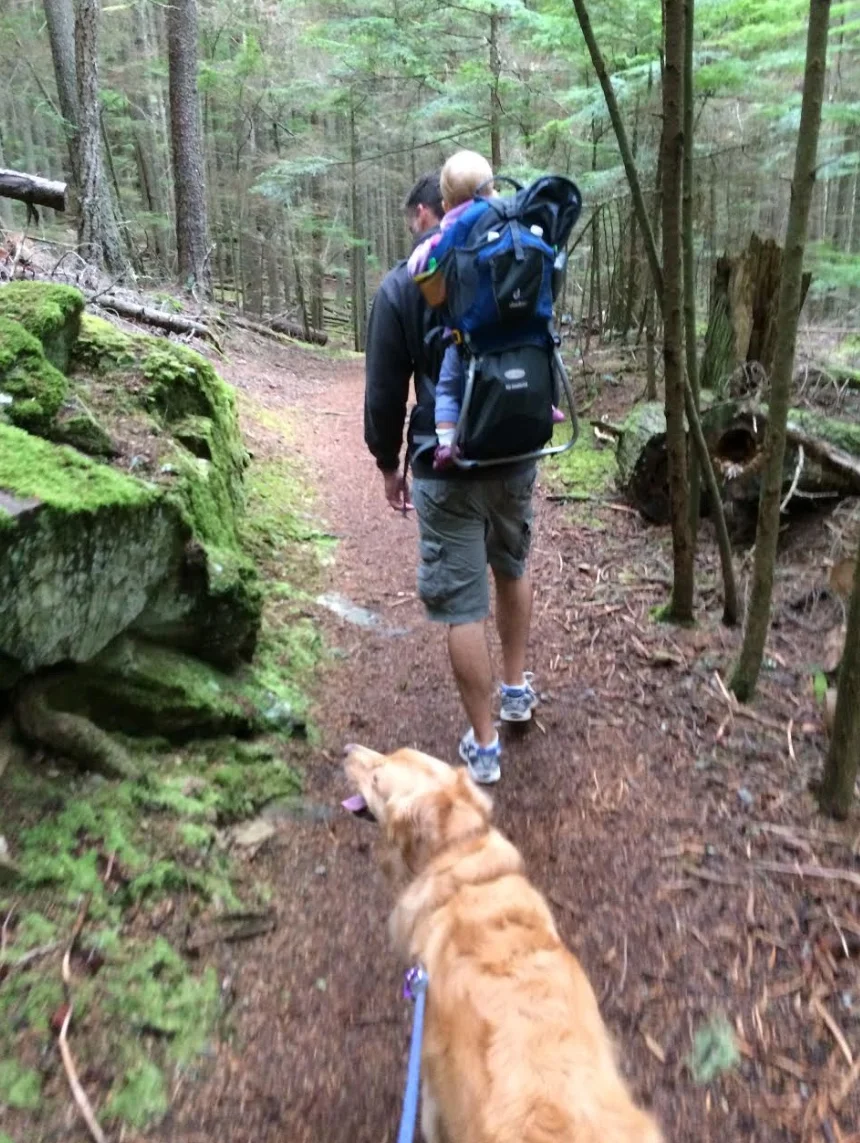Enjoying a hike with my family