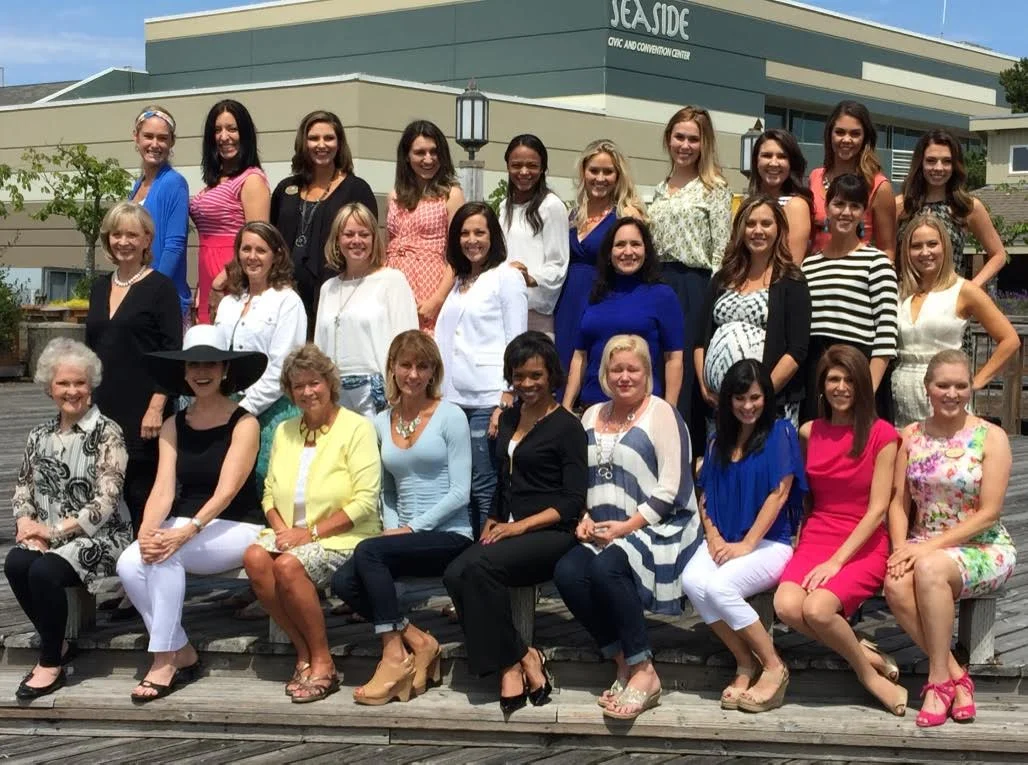 Almost 30 Miss Oregon’s showed up for the annual Saturday brunch (that’s me in the hat!)