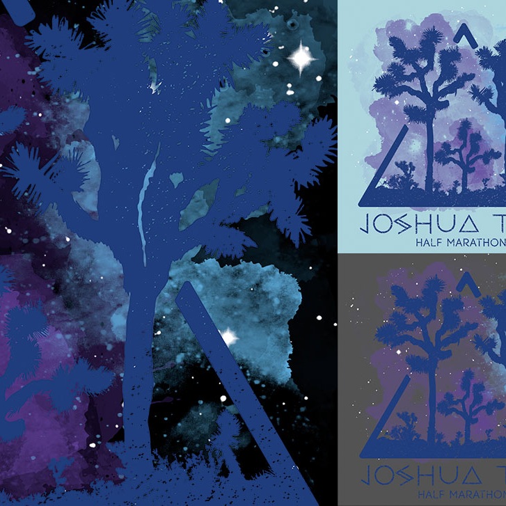 It was important for the graphic colors to work on a handful of colors. The colors also were picked to have the stars stand out, on both dark and light.
