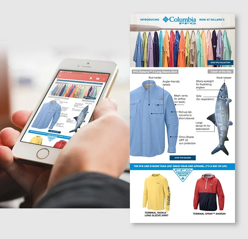 Email Design Working with Columbia meant juggling multiple brands, various product lines, and customers with really different regional preferences. The key was making sure their seasonal storytelling flowed consistently from what people saw in st