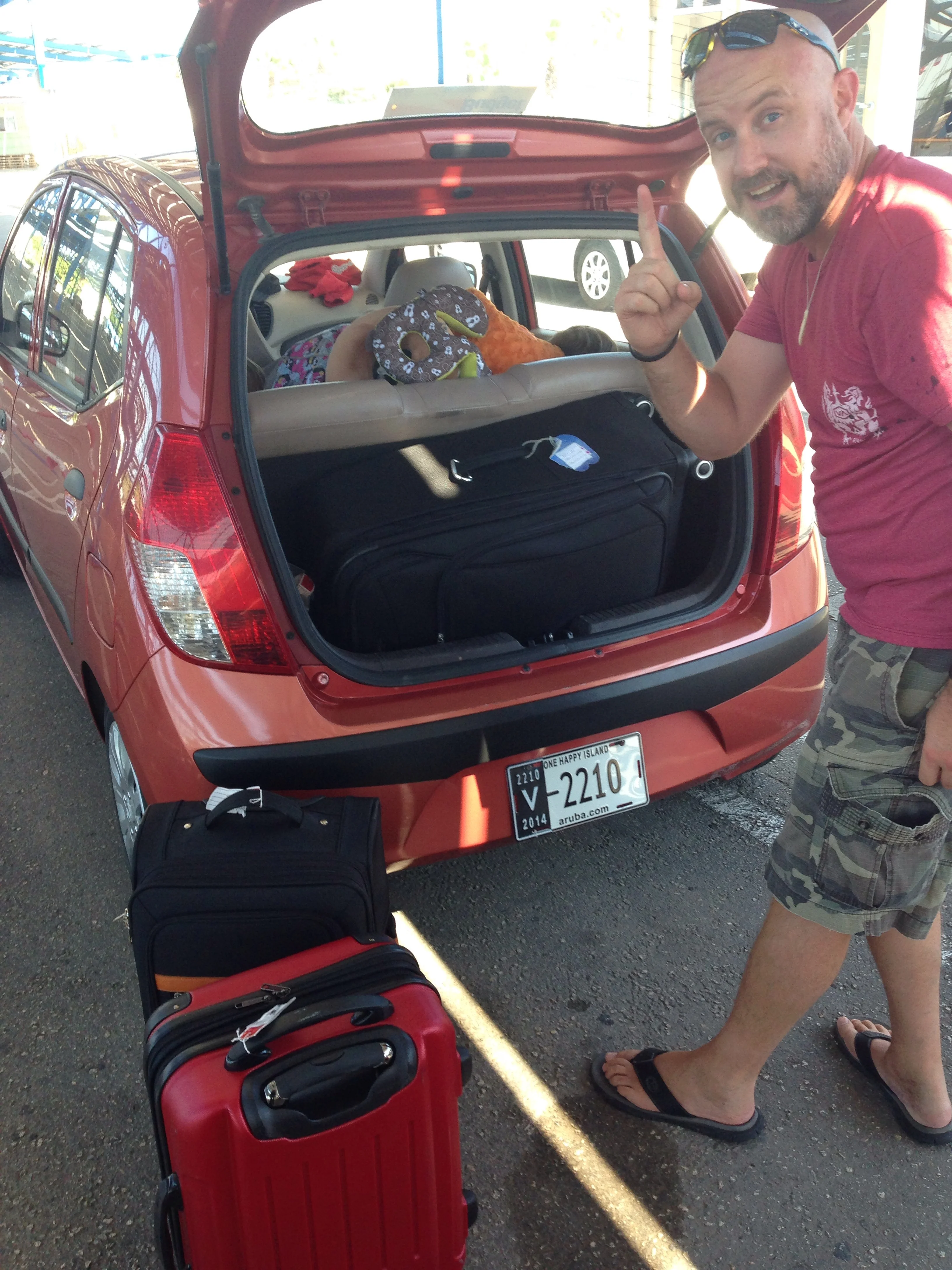 Thats one luggage in, folks. Just one. Yipes! 