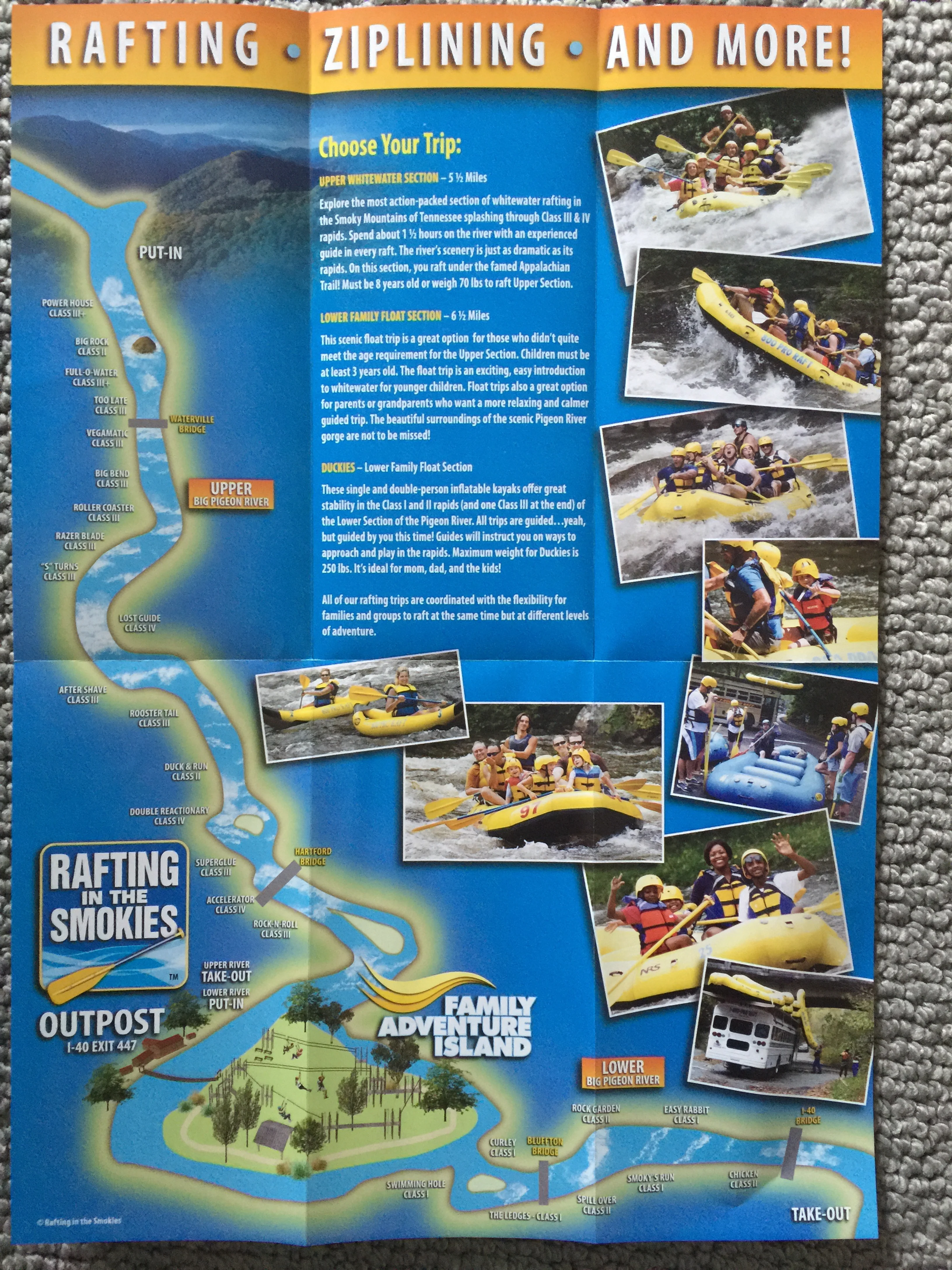 A Map of the River, Includig Family Adventure Island