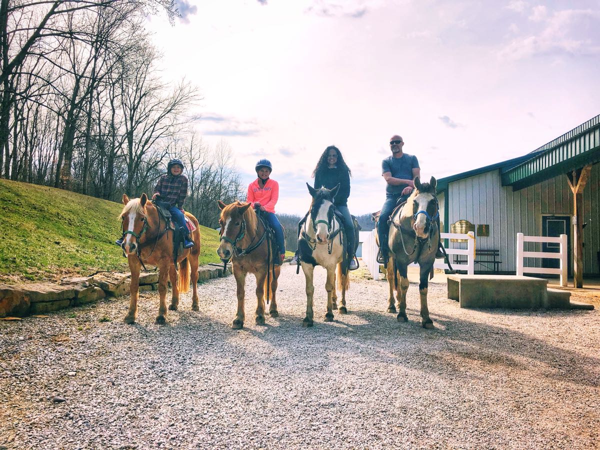 Horse back riding on the trails at French Lick Resort.
