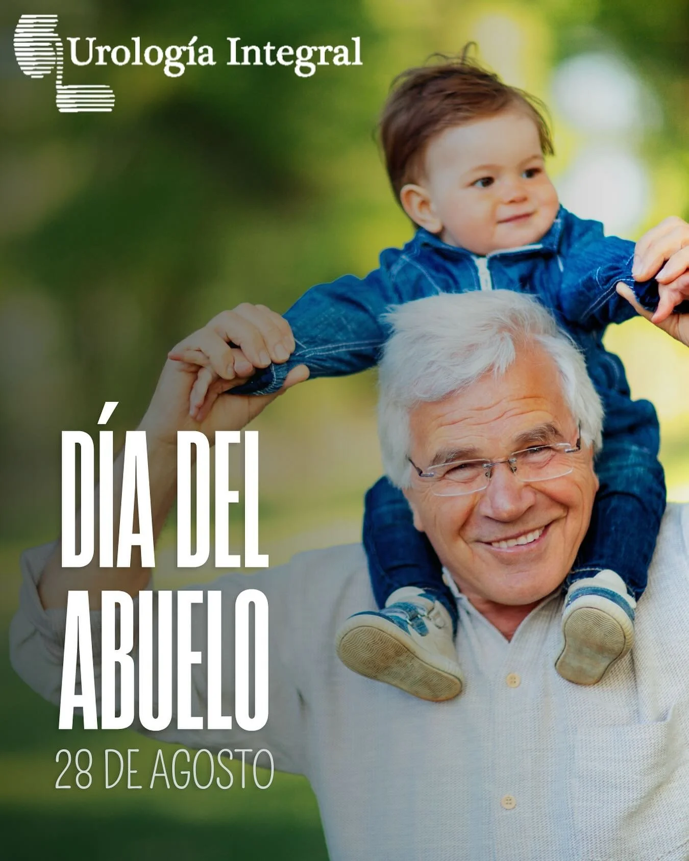 💙👴 Un abuelo sano es un tesoro para toda la familia 👴💙

✨👴🏻👵🏻Hoy, en el D&iacute;a del Abuelo, celebramos a quienes con su ejemplo y amor construyen nuestra historia.
💙En Urolog&iacute;a Integral sabemos que cuidar su salud urol&oacute;gica 