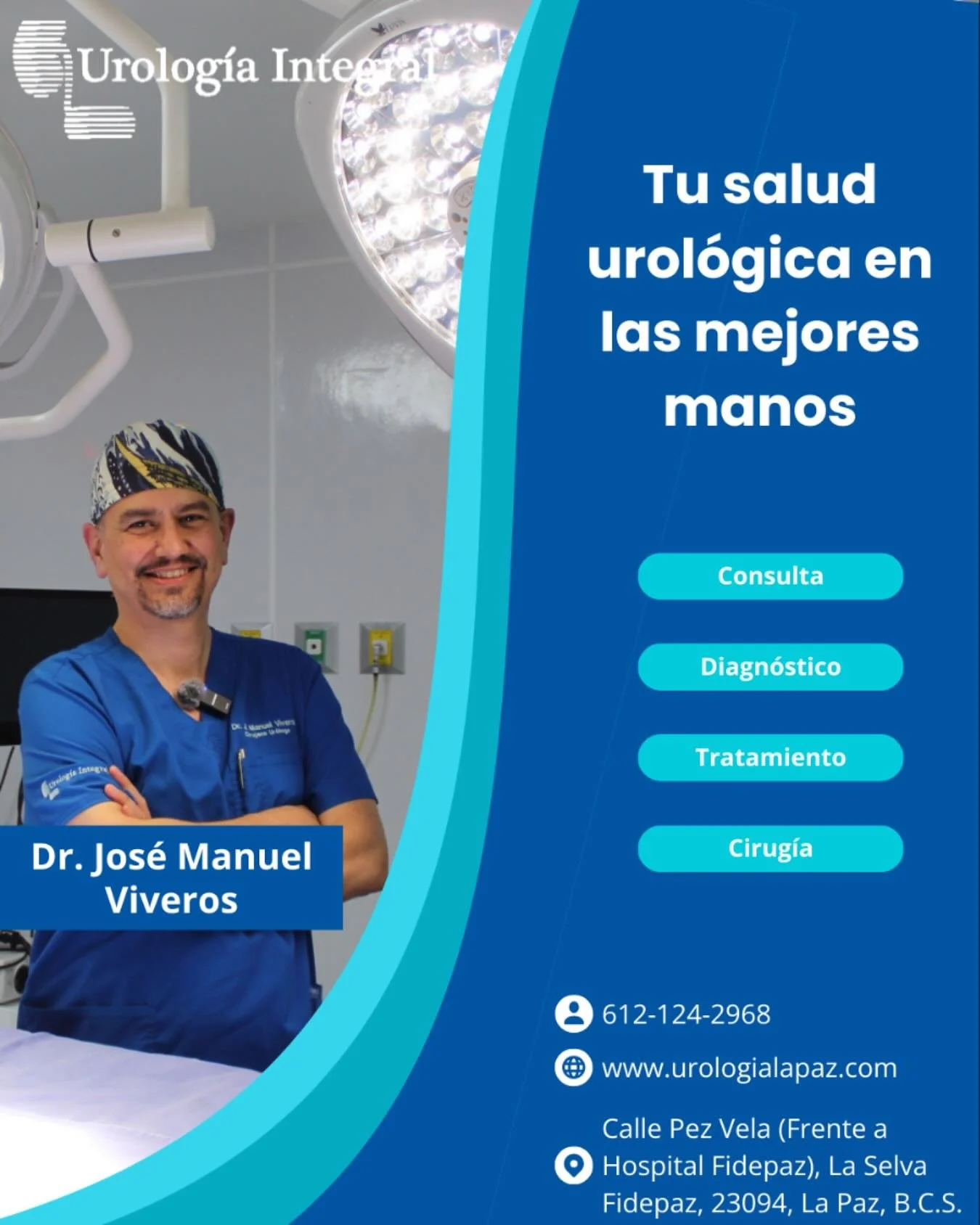 👨🏻&zwj;⚕️Dr. Jos&eacute; Manuel Viveros El&iacute;as
🔷Urolog&iacute;a (UNAM)
🔷Alta especialidad en NeuroUrolog&iacute;a y Urodinamia (UANL)
🔷Certificado por el Consejo Mexicano de Urolog&iacute;a.

UNAM CED. PROF. 3161153
UNAM CED. PROF. ESP. 47
