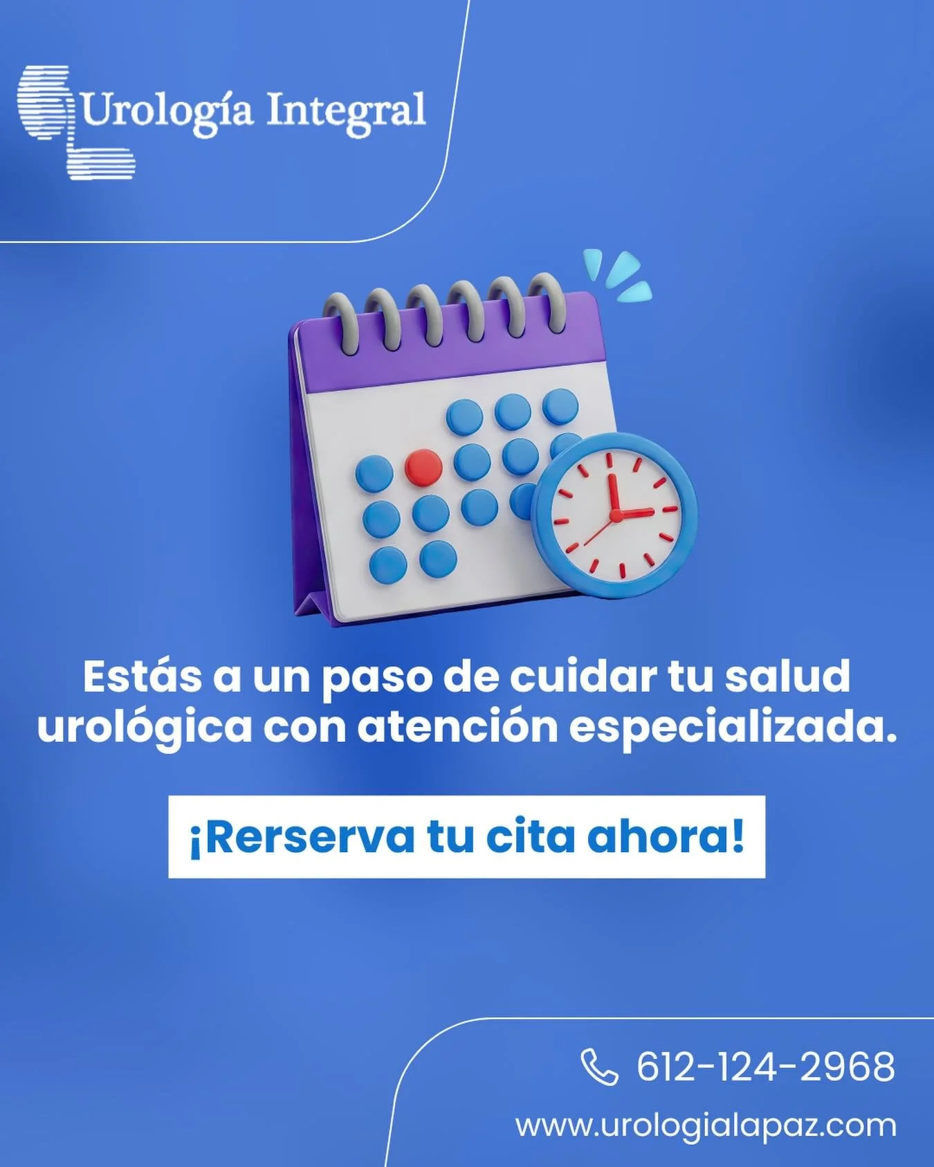 🩺Tu salud urol&oacute;gica es importante y merece atenci&oacute;n profesional.

Si presentas molestias al orinar, cambios en la frecuencia urinaria, dolor o simplemente deseas realizar un chequeo preventivo, es momento de acudir con el especialista.
