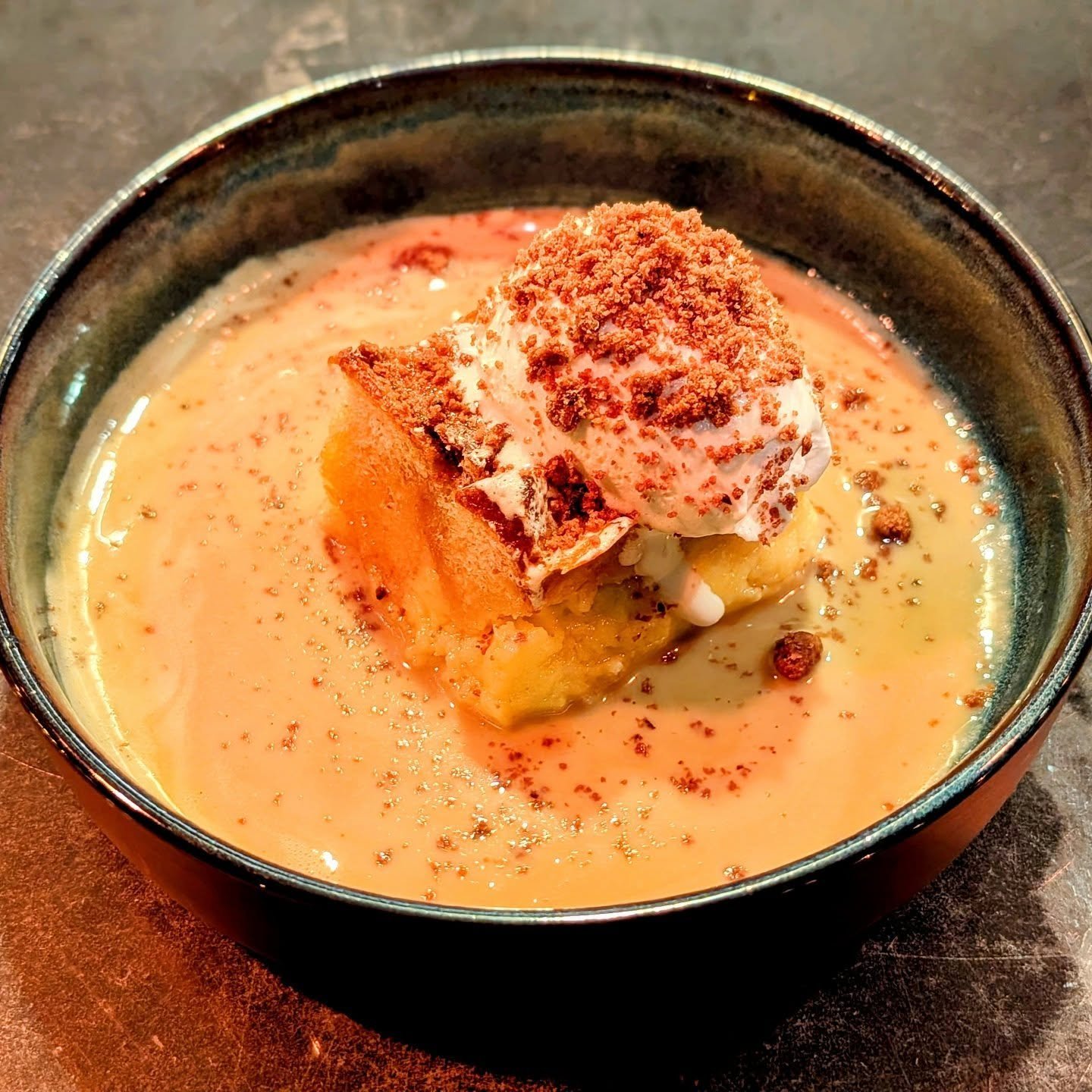 Brioche Bread Pudding

Our signature dessert never leaves our menu, but it does come with different accoutrements!

This season try our bread pudding with Frank &amp; Roze Coffee Anglaise, Vanilla Bean Chantilly, &amp; Mocha Crunch

Join us tomorrow 