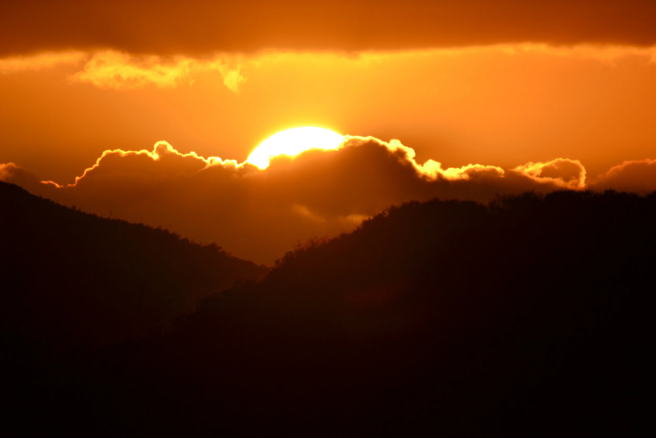 Setting Sun as viewed from Dos Vientos, Newbury Park