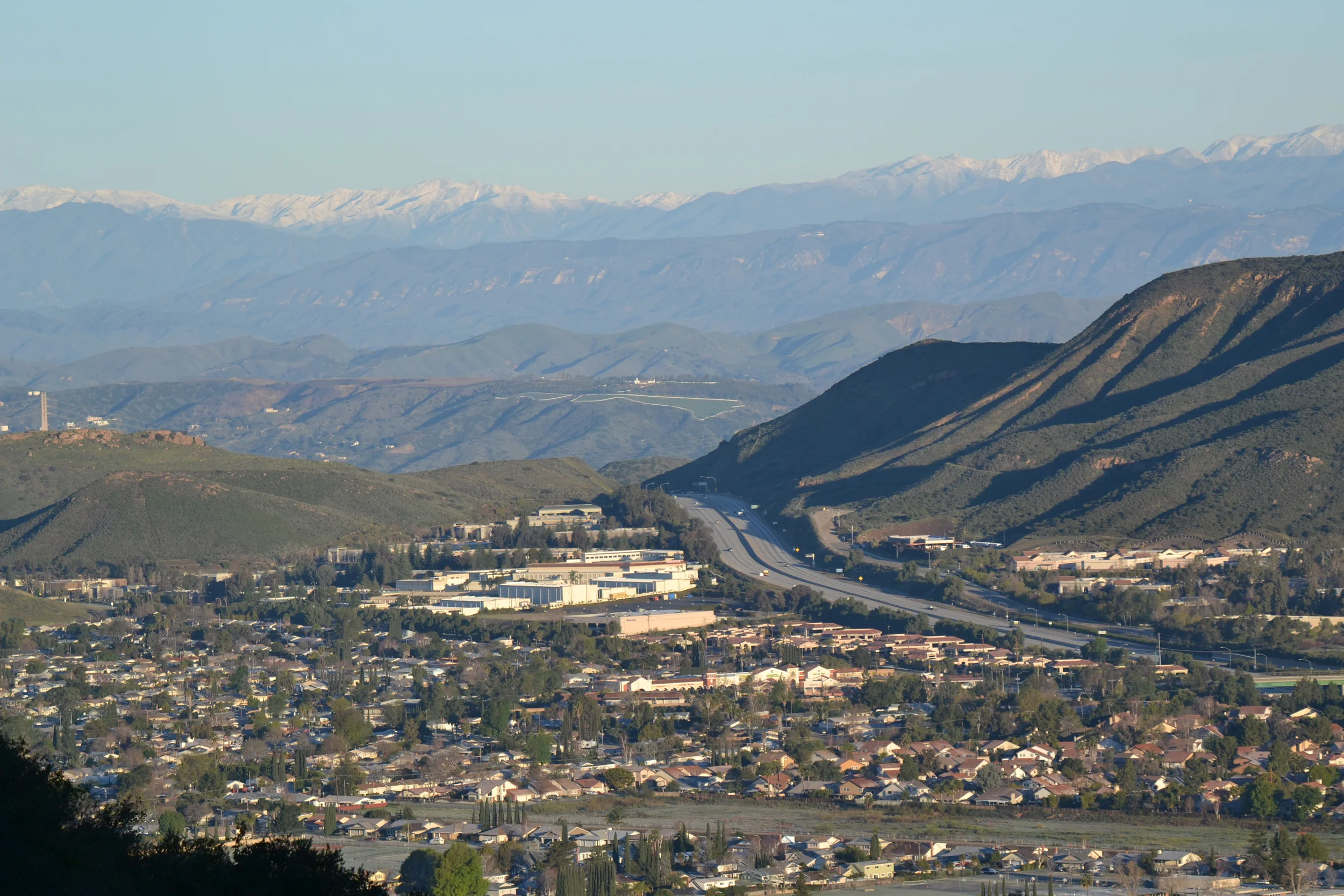 Highway 101 Conejo Grade in Newbury Park, looking toward Camarillo