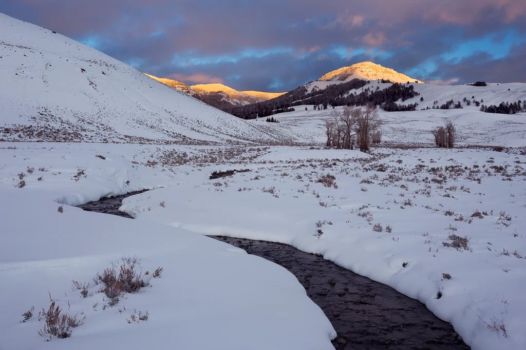 Winter Sunset in the Lamar Valley