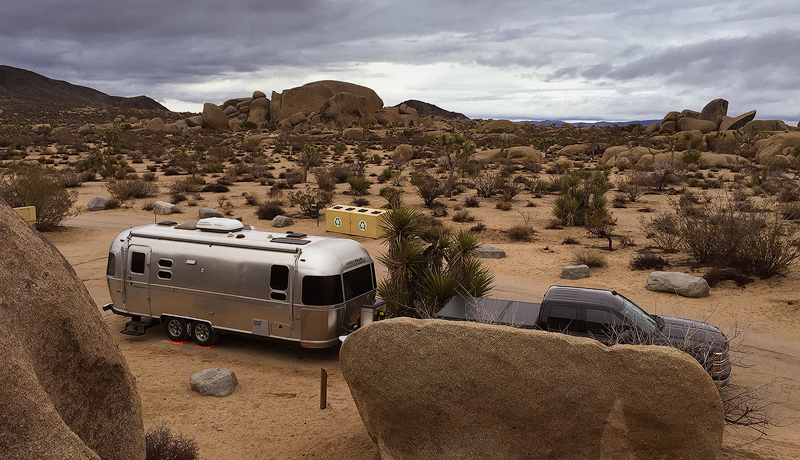Our Airstream at the Belle Campground in Joshua Tree National Park (iPhone)
