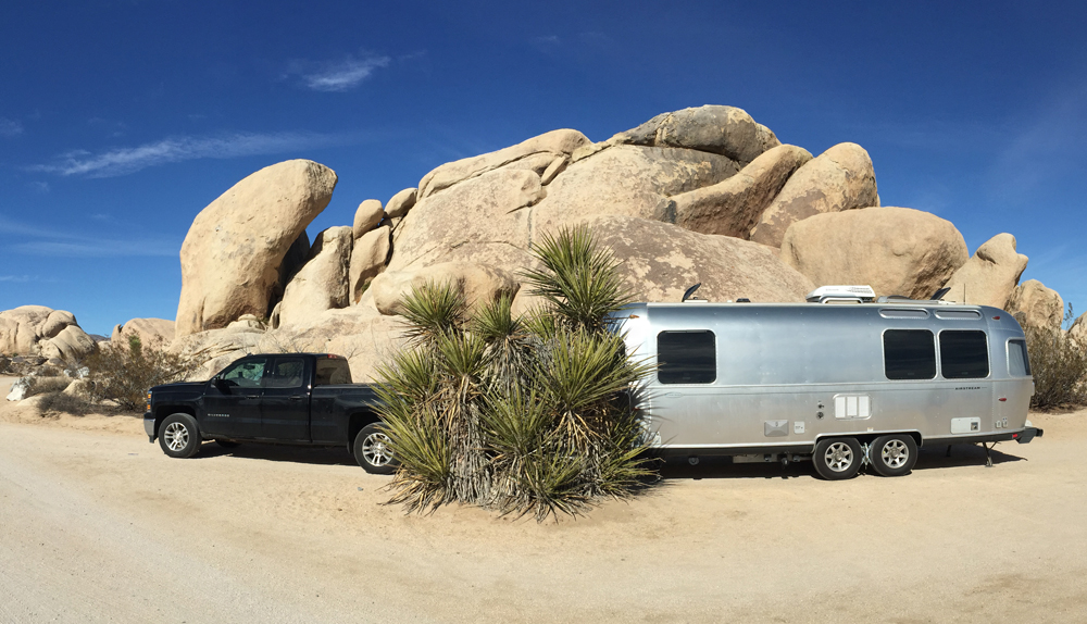 Happily parked at the beautiful Belle Campground in Joshua Tree National Park