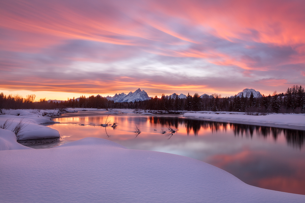 Winter in the Tetons along the Snake River (Photo Copyright Ron Coscorrosa)