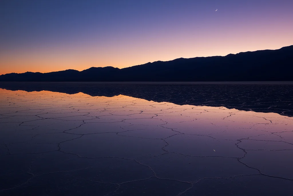 Crescent Twilight, Badwater Basin, Death Valley National Park