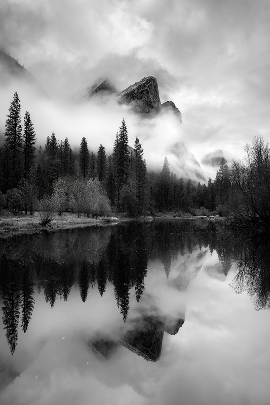 The Three Brothers in Yosemite National Park, California.