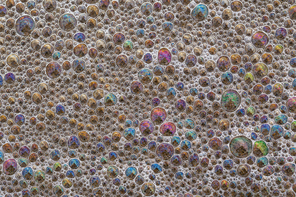 Beach Bubbles. Macro lenses can make a small subject take up the entire frame.