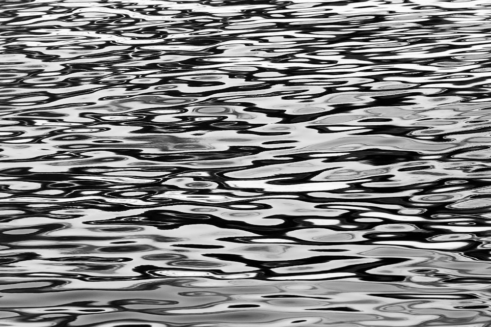 Ripples on the ocean in Iceland.