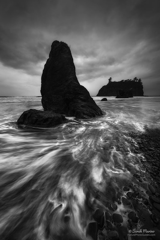 Ruby Beach in Olympic National Park (Washington) on a stormy day. 