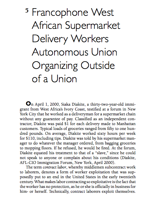 Excerpt from Immigrants Unions & The New Us Labor Market by Immanuel Ness