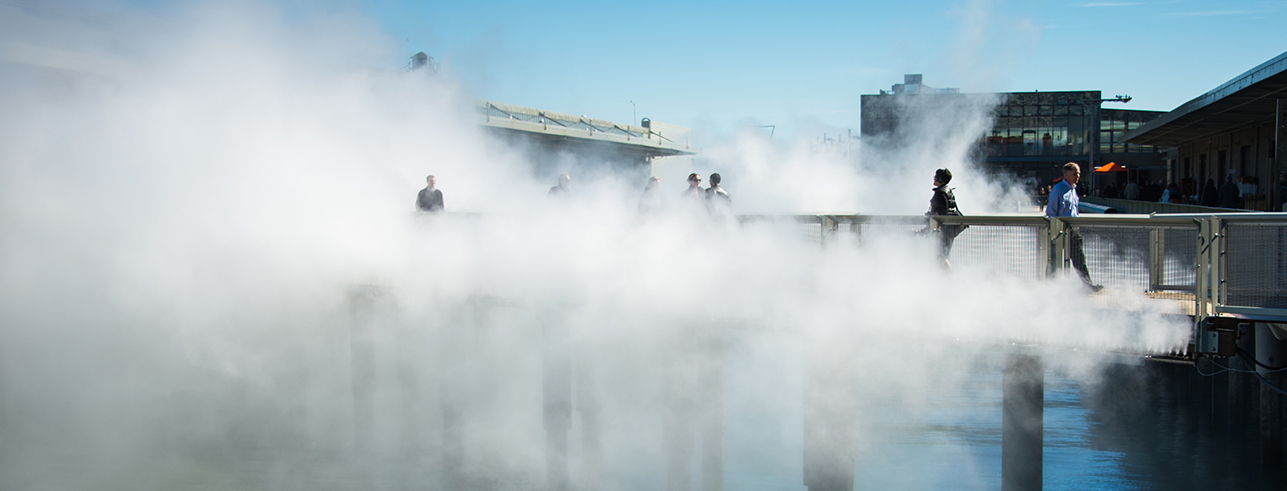  Fog Bridge, Bristol International Festival , UK by Fujika Nakaya, © www.ibt15.co.uk