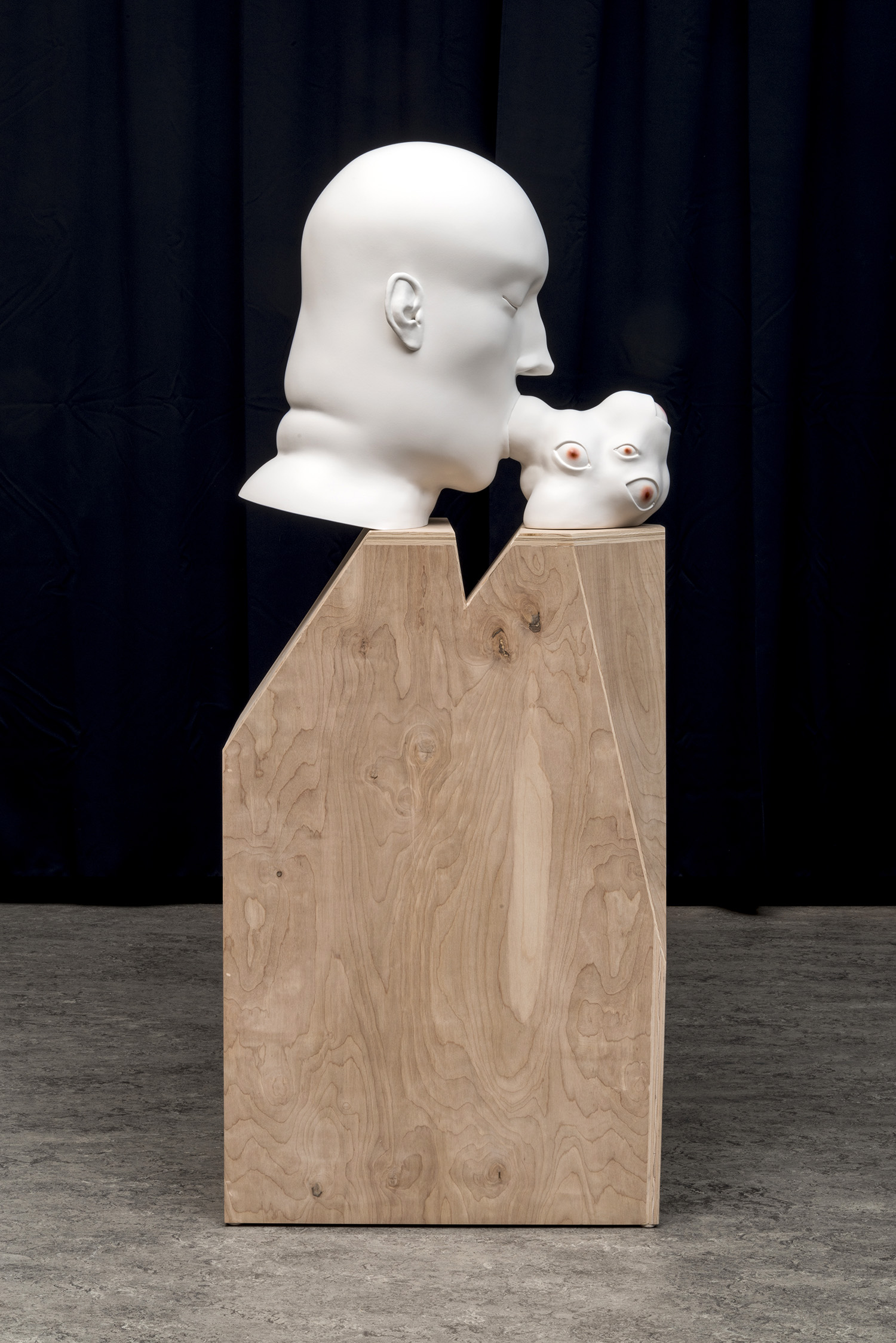    
  
 
  
     Tanya Batura  Untitled (head blob)  2014 clay, acrylic 21 x 11 x 24 inches 60 x 13 x 24 inches with pedestal Courtesy of 101/Exhibit   Photography: Alan Shaffer  