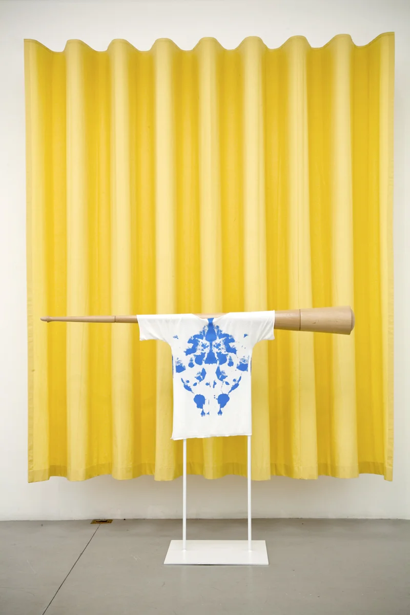 Torbjorn Vejvi The object within is the object without (curtain) 2013 Fabric, wood, steel, paint Dimensions variable Courtesy of the Artist
/* Style Definitions */
table.MsoNormalTable
{mso-style-name:"Table Normal";
mso-tstyle-rowband-size:0;
mso-tstyle-colband-size:0;
mso-style-noshow:yes;
mso-style-priority:99;
mso-style-qformat:yes;
mso-style-parent:"";
mso-padding-alt:0in 5.4pt 0in 5.4pt;
mso-para-margin-top:0in;
mso-para-margin-right:0in;
mso-para-margin-bottom:10.0pt;
mso-para-margin-left:0in;
line-height:115%;
mso-pagination:widow-orphan;
font-size:10.0pt;
font-family:"Cambria","serif";
mso-fareast-font-family:"MS Mincho";
mso-bidi-font-family:"Times New Roman";}