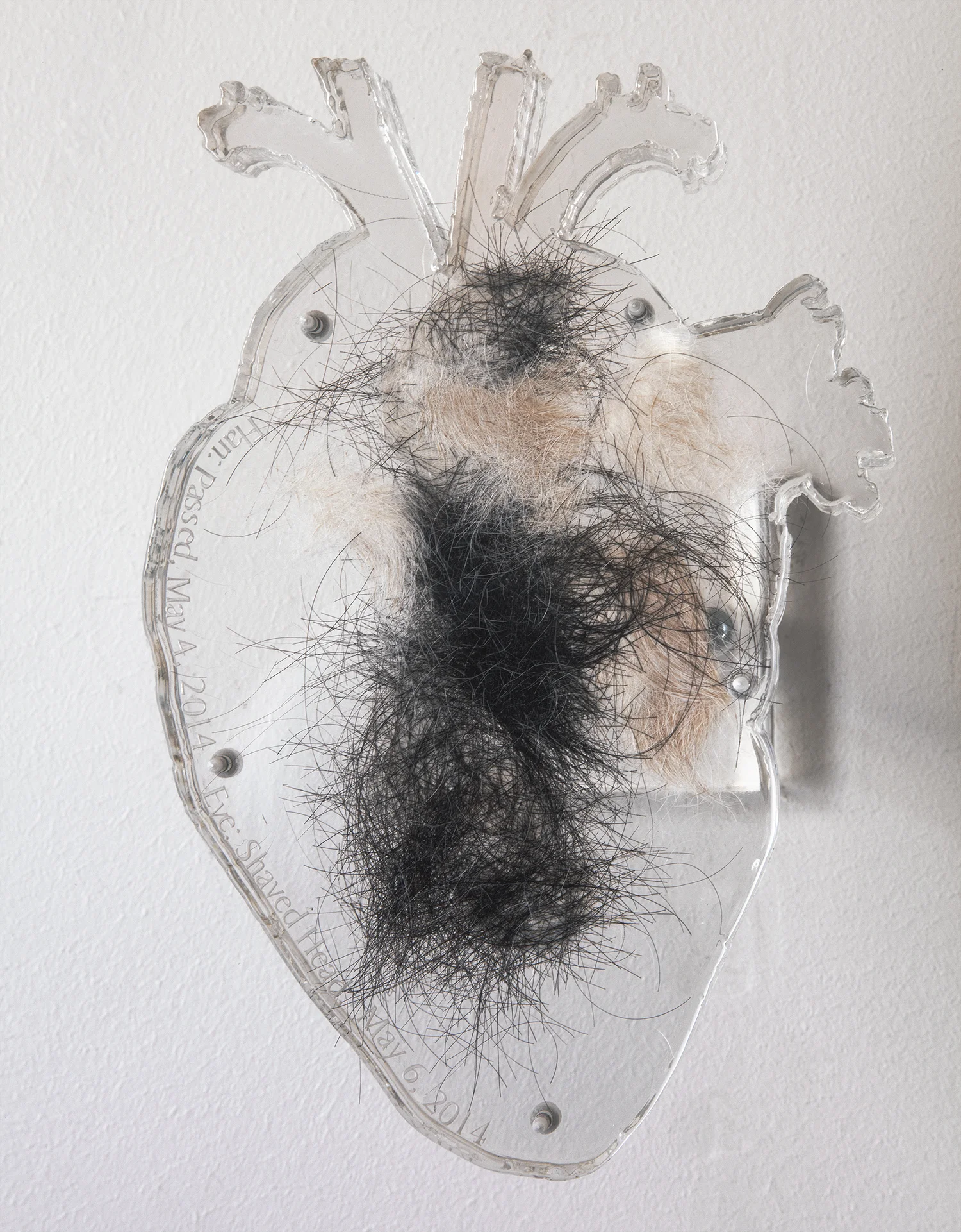 Eve Wood Final Translation 2014 Acrylic, dog hair, human hair 8 x 6 x 9 Inches Courtesy of the Artist