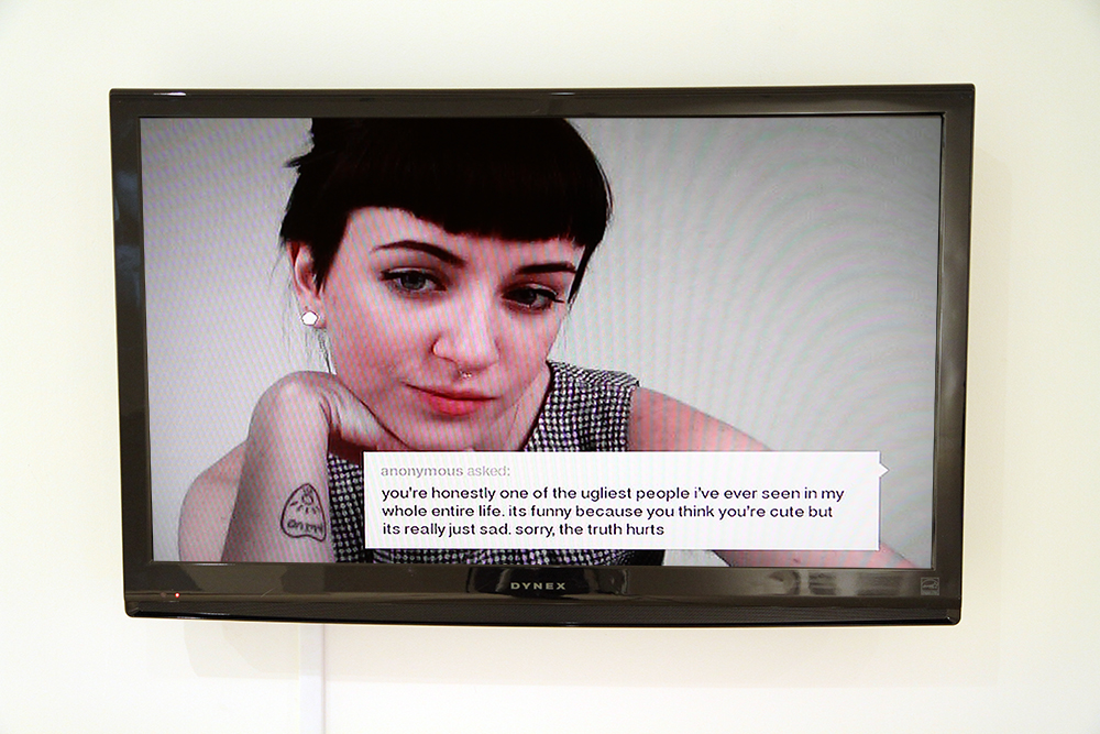  Lindsay Bottos  Anonymous  2014 Webcam portraits with anonymous text Dimensions variable Courtesy of the Artist 