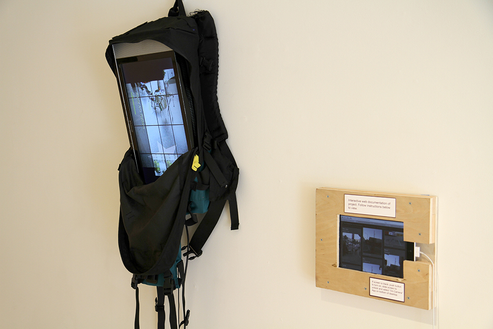The Mobile Arts Platform (MAP): Peter Foucault and Chris Treggiari Interactive online map created by Nico Crisafulli aand Bryan Kahler MAP Mobile Printmaking Backpack 2014 Mixed media interactive installation Dimensions variable Courtesy of the Artists