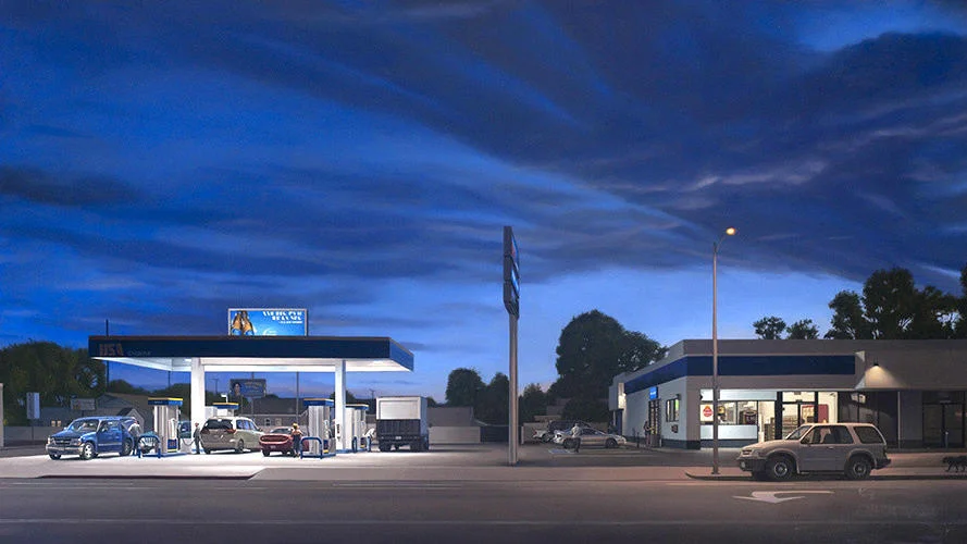 Marc Trujillo, "14114 Vanowen Blvd.," 2013, oil on polyester over aluminum. (Christopher Knight / Los Angeles Times)